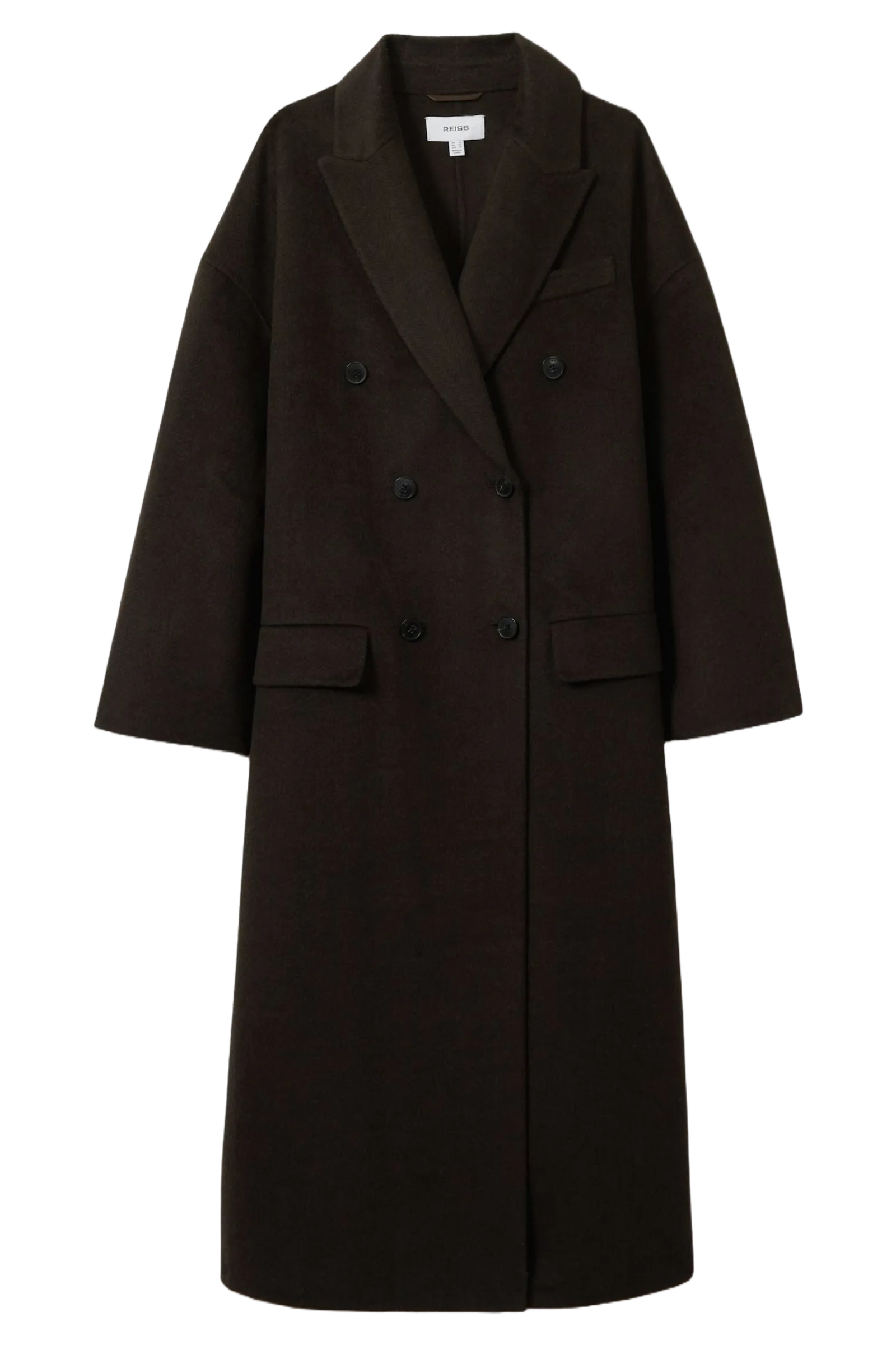 Wool Blend Herringbone-twil Coat